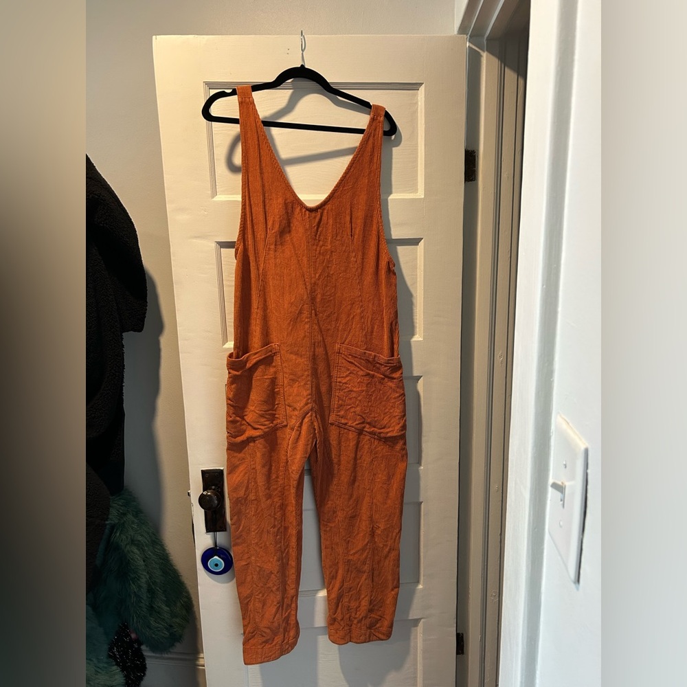 We The Free High Roller Vibrant Orange Jumpsuit -XS